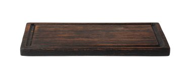 Tahta kesme tahtası beyaz arkaplanda izole edildi