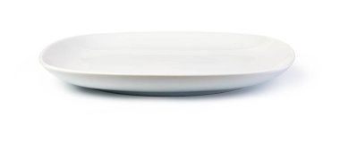 Beyaz arka planda izole edilmiş beyaz plaka