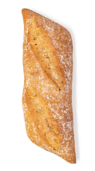 Čerstvý Pečený Chléb Izolované Bílém Pozadí — Stock fotografie