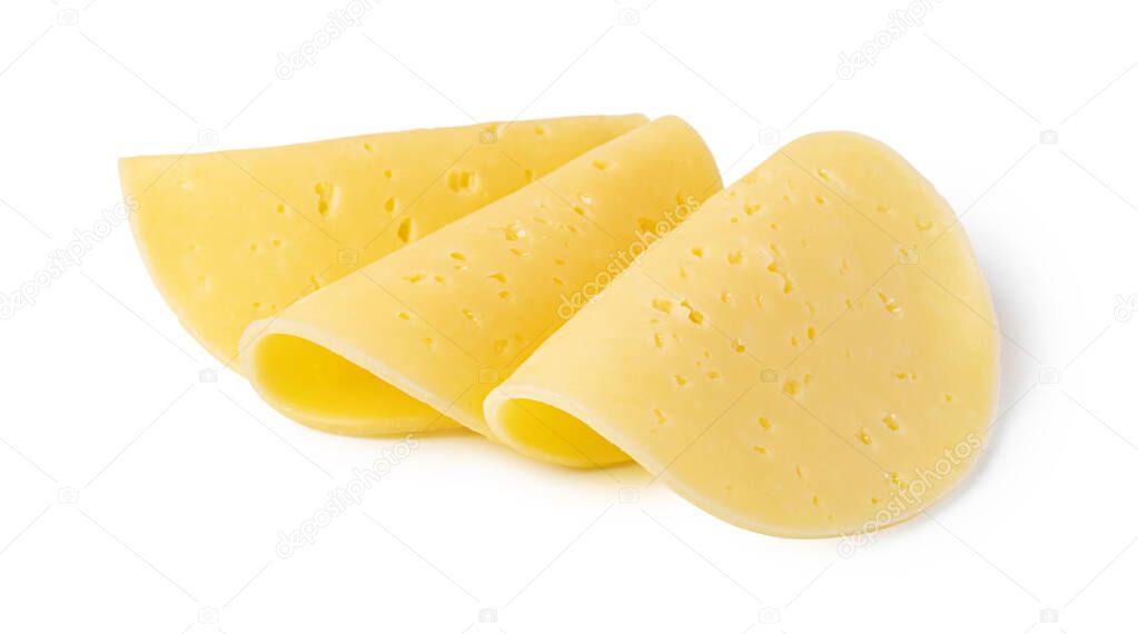 cheese slice isolated on a white background