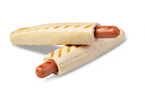French Hot Dog Isolated White Background — Stock Photo, Image