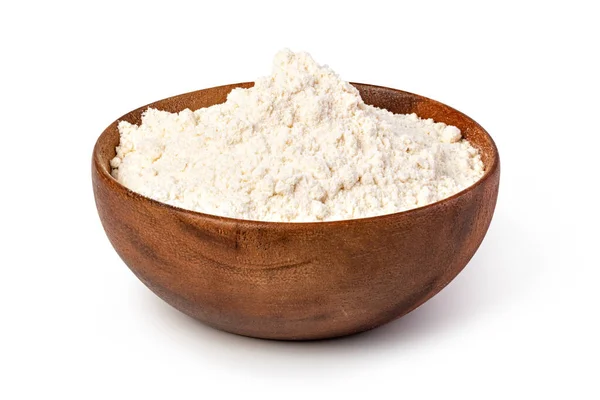 Bowl Flour Isolated White Background — Stock Photo, Image