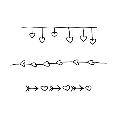 Kalpleri ile sınır doodle seti