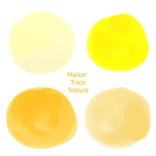 Set de marcador de alcohol círculo textura, efecto acuarela — Archivo Imágenes Vectoriales