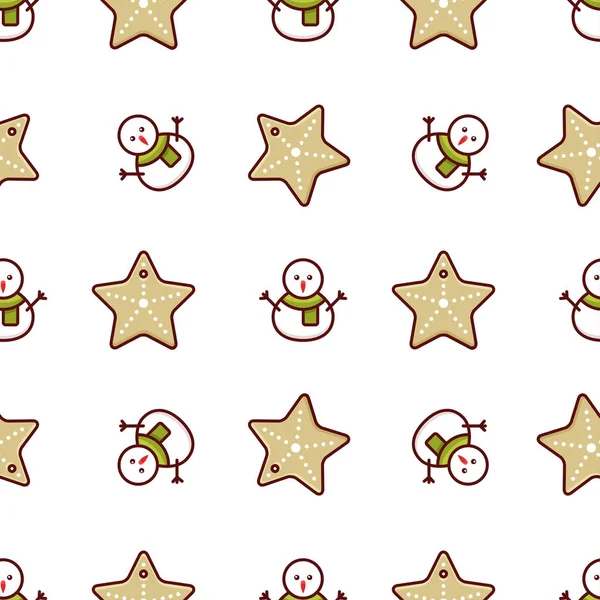Conjunto de iconos de Navidad de color, estilo de arte de línea — Vector de stock