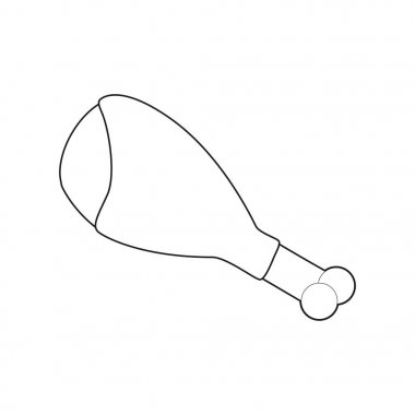 Boyama kitabı, kavram sağlıksız yiyecek, lokanta illüstrasyon tavuk kızarmış bacak