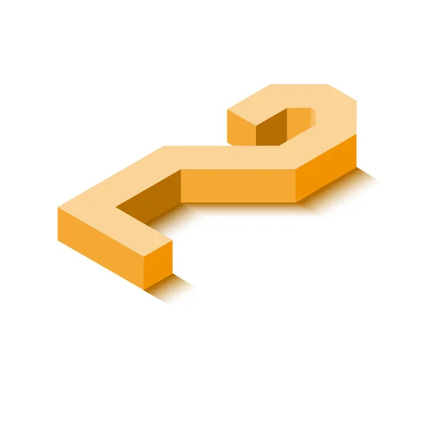 Isométrique deux icône orange, personnage 3d avec ombre — Image vectorielle