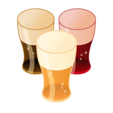 Bira cam izometrik simgesi, alkol kavram kümesi