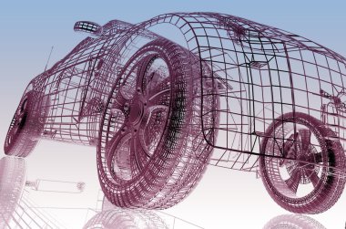  makine yansıması ile tekerlekleri