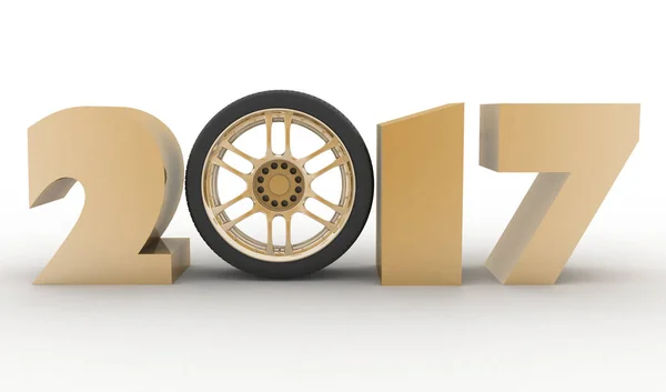 2017 year. Isolated 3d illustration Stock Picture