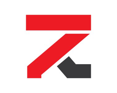 R harfi simgesi ve sembol vektör şablonu çizimi