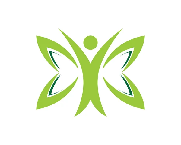 Health People Life Logo Design Vector Illustration — Stock Vector