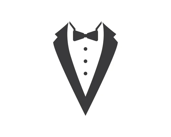 Tuxedo Man Logo Design Vector Illustration — Stock Vector