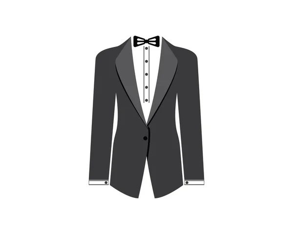 Tuxedo Man Logo Design Vector Illustration — 图库矢量图片