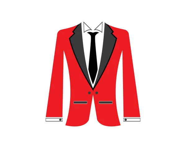 Tuxedo Homem Logotipo Design Vetor Ilustração — Vetor de Stock