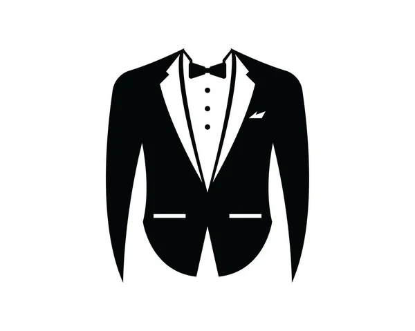 Tuxedo Man Logo Design Vector Illustration — Stock Vector