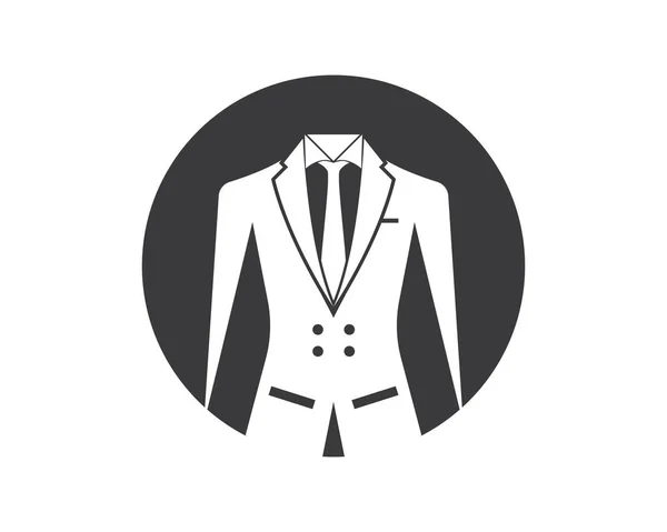 Tuxedo Człowiek Logo Projekt Wektor Ilustracja — Wektor stockowy