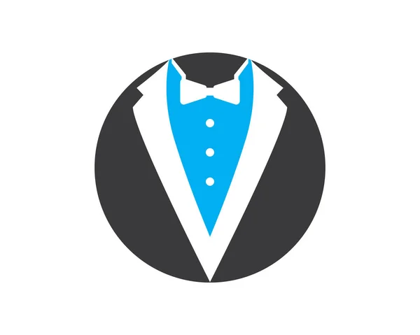 Tuxedo Homme Logo Design Illustration Vectorielle — Image vectorielle