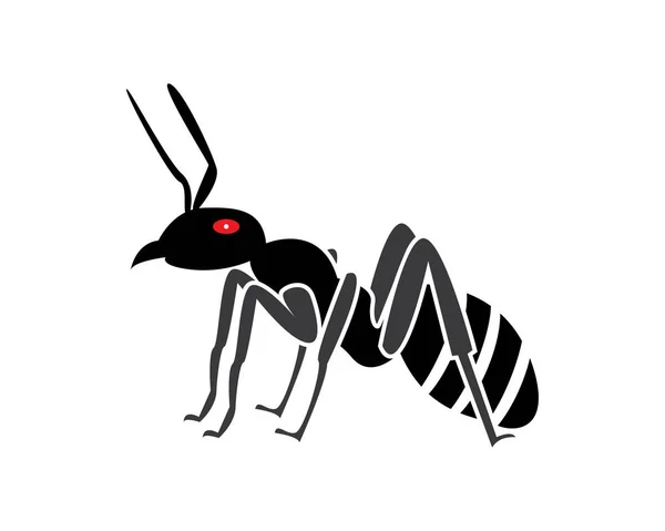 Karınca Logosu Vektör Illüstrasyon Tasarımı — Stok Vektör