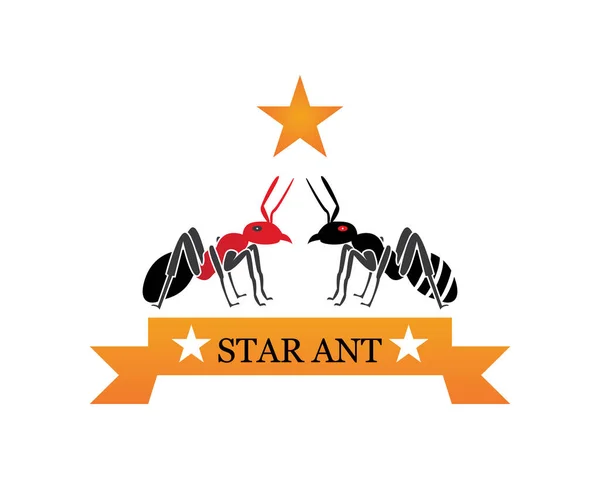 Ant Logo Modello Vettoriale Illustrazione Design — Vettoriale Stock