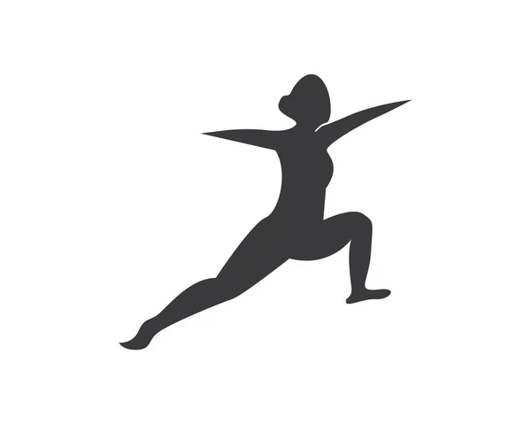 Athletic Ioga Pessoas Logotipo Design Modelo —  Vetores de Stock