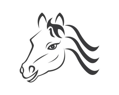 At Logosu Şablonu Vektör resimleme tasarımı