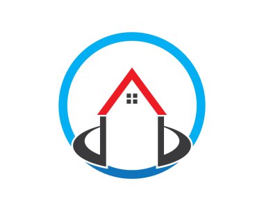 Emlak özelliği logo vektörü şablonu