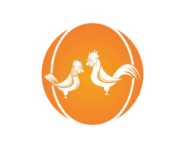 Horoz simgesi logo vektör şablonu