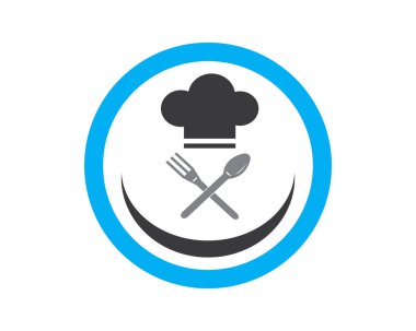 Restoran şefi simgesi logo vektör illüstrasyonu