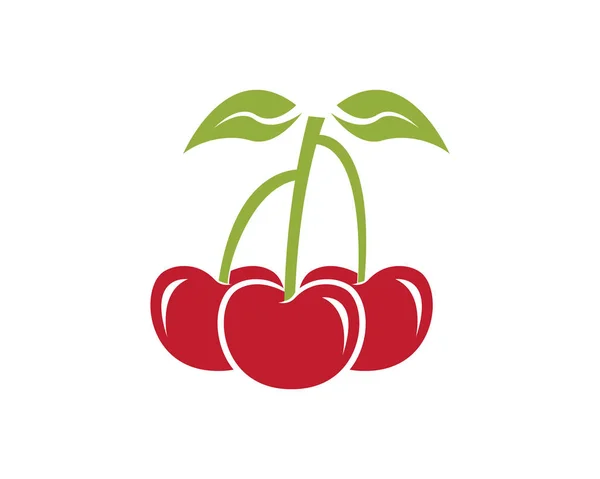 Fruit Cherry Logo Design Vector — ストックベクタ