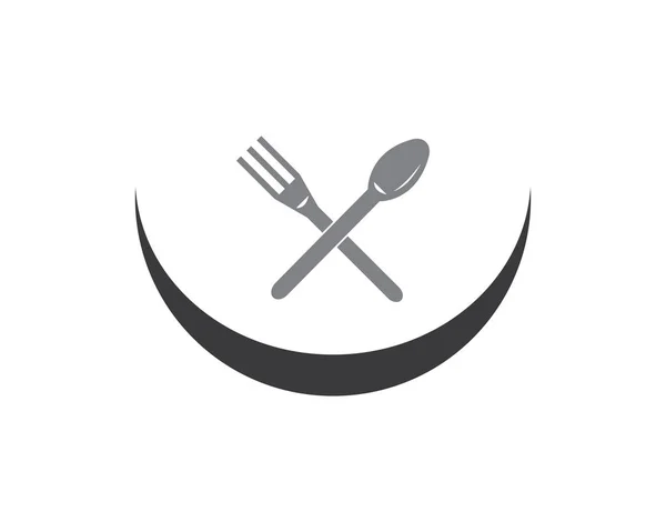 Restoran Şefi Simgesi Logo Vektör Illüstrasyonu — Stok Vektör