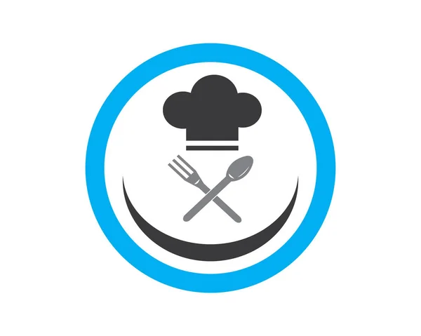 Restaurante Chef Icono Logo Vector Ilustración — Vector de stock