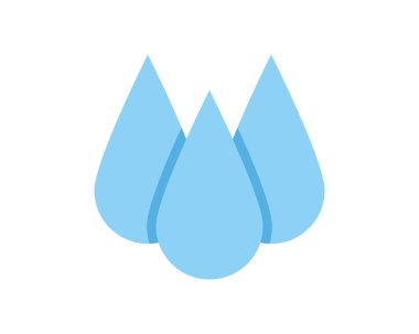 Water drop icon and symbol template