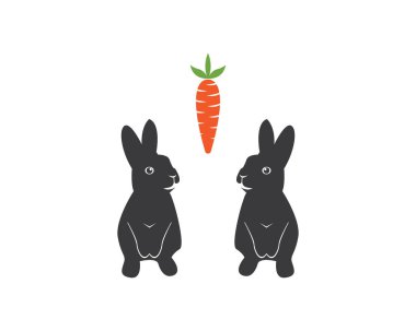 Tavşan şablonu vektör resimleme tasarımı