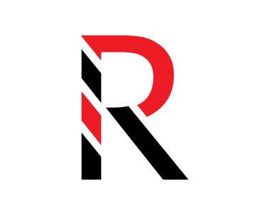 R harfi logo tasarımı kavramı