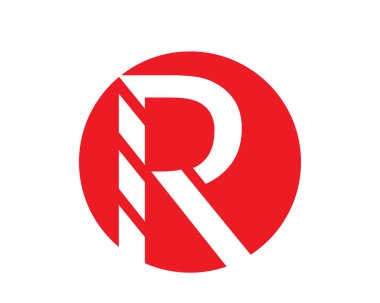 R harfi logo tasarımı kavramı