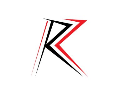 R harfi logo tasarımı kavramı