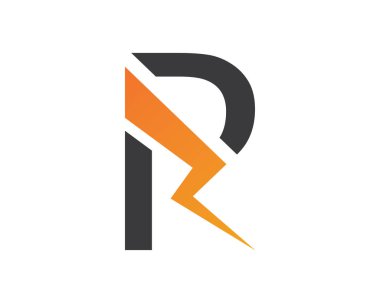 R harfi logo tasarımı kavramı