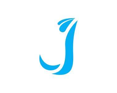 J harfi iş logo şablonu