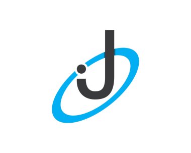 J harfi iş logo şablonu