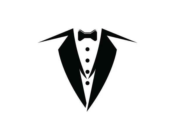 Tuxedo Man Logó Vektor Sablon — Stock Vector