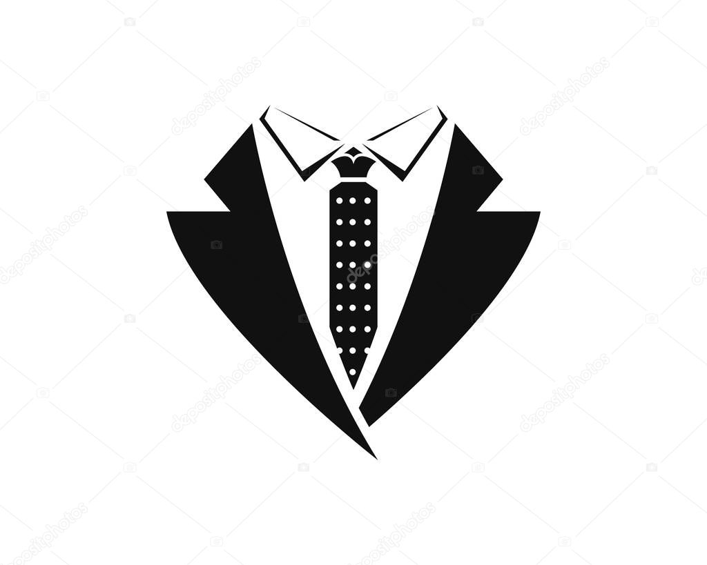Tuxedo man logo vector template
