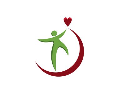 Sağlık insanlar logo tasarım şablonu