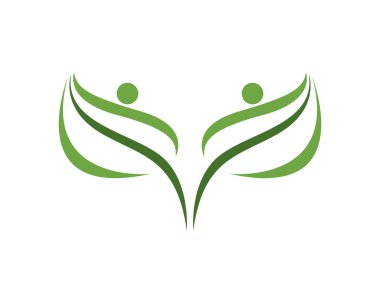 Sağlık insanlar logo tasarım şablonu