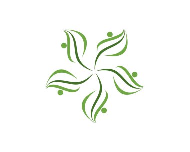 Sağlık insanlar logo tasarım şablonu