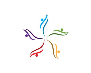 Sağlık insanlar logo tasarım şablonu