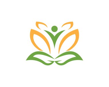 Çiçek güzelliği kaplıca logo tasarım şablonu