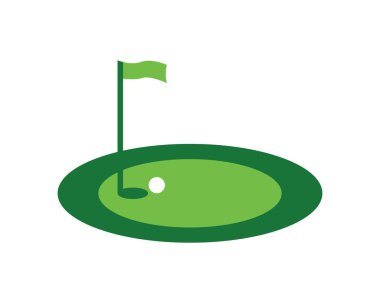 Golf simgesi ve sembol vektör şablonu