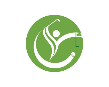 Golf simgesi ve sembol vektör şablonu