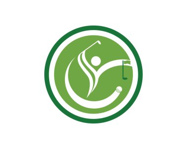 Golf simgesi ve sembol vektör şablonu